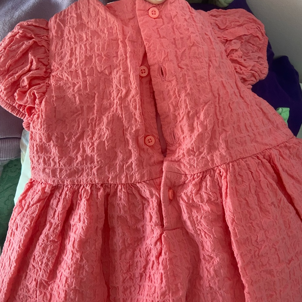 Carter's Pink Textured Casual Dress